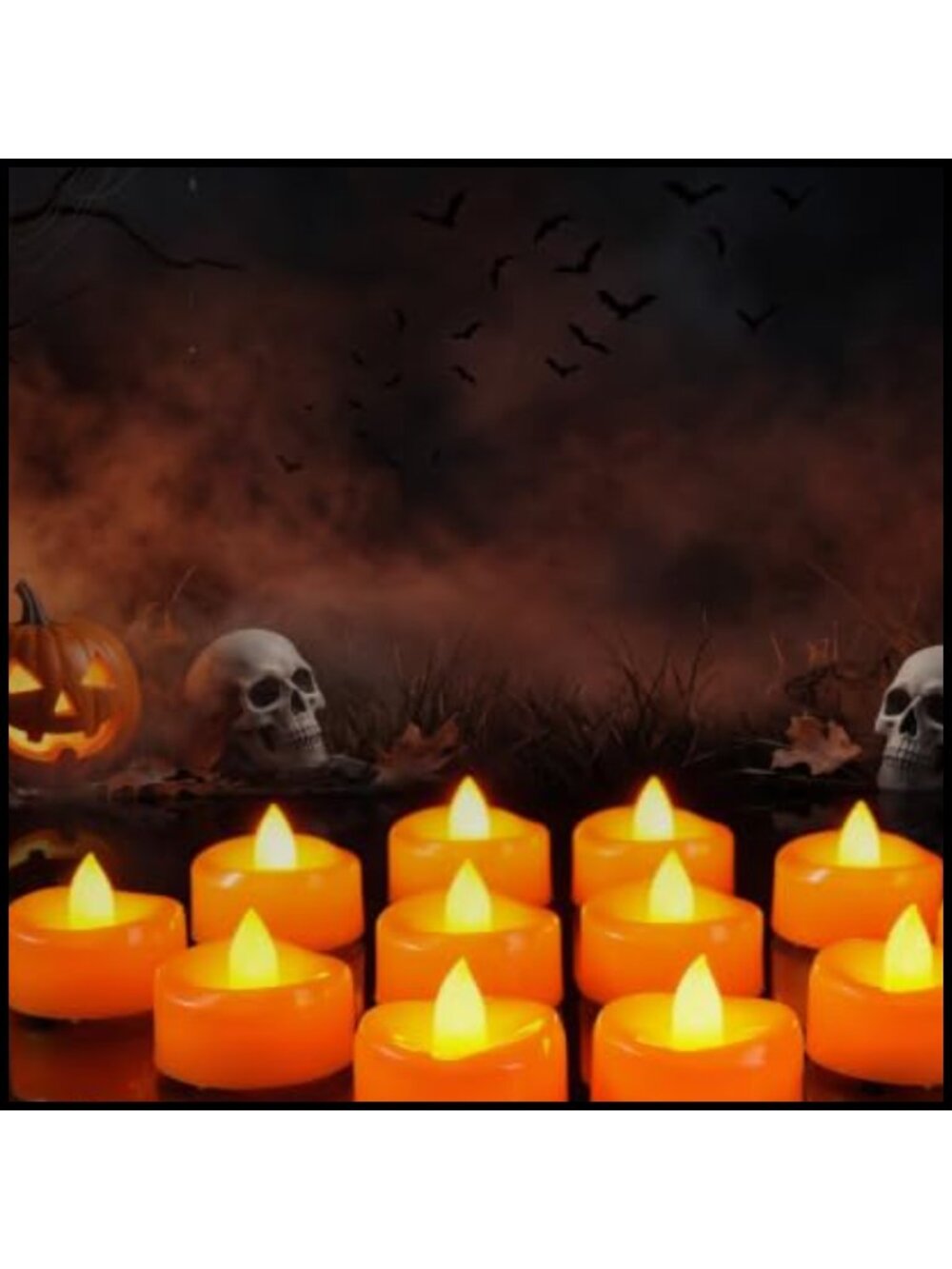 LED Flameless Tea Lights 24 Pack Battery Operated Candles